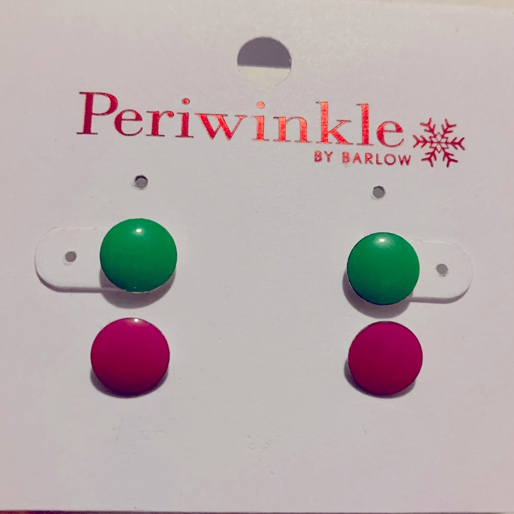 Watermelon Circle Stud Earrings